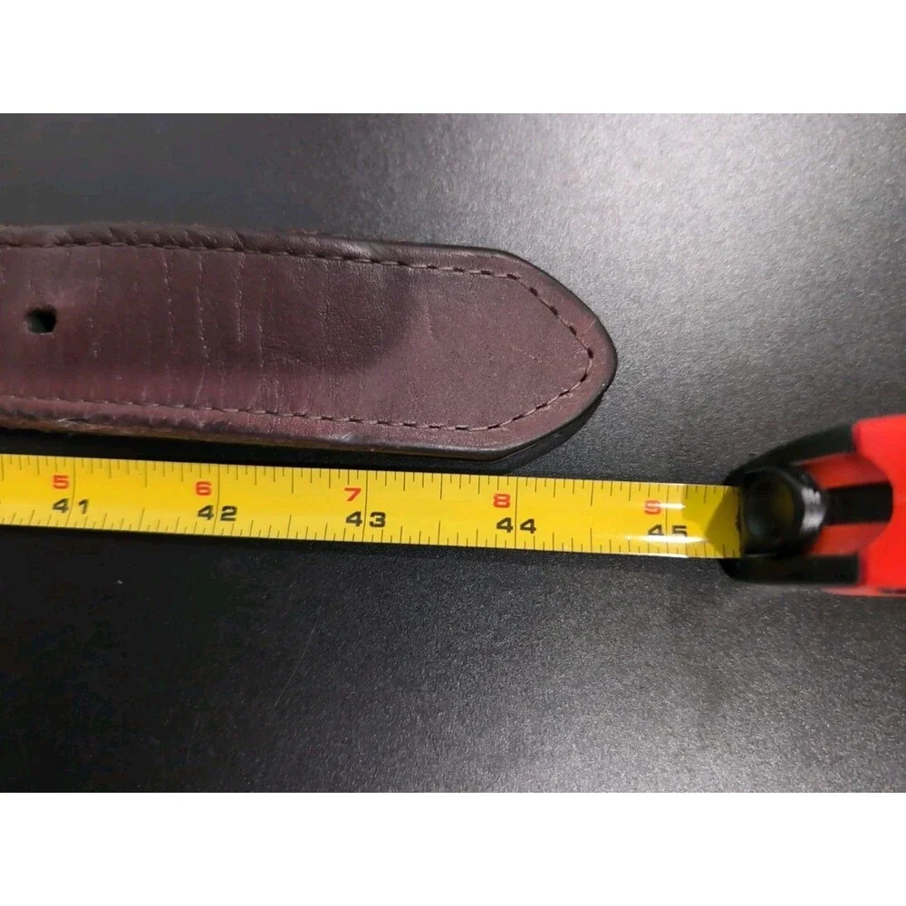 VINTAGE CABELA'S BROWN THICK COWHIDE LEATHER BELT SIZE 38   USA
